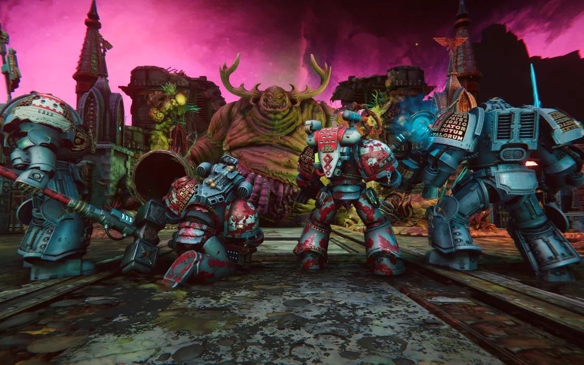 战锤40k混沌之门恶魔猎手灰骑士大战纳垢大魔实机展示