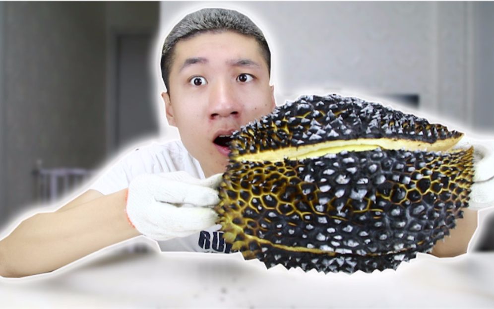 试吃火烧榴莲,吃着像奶油一样,并不臭