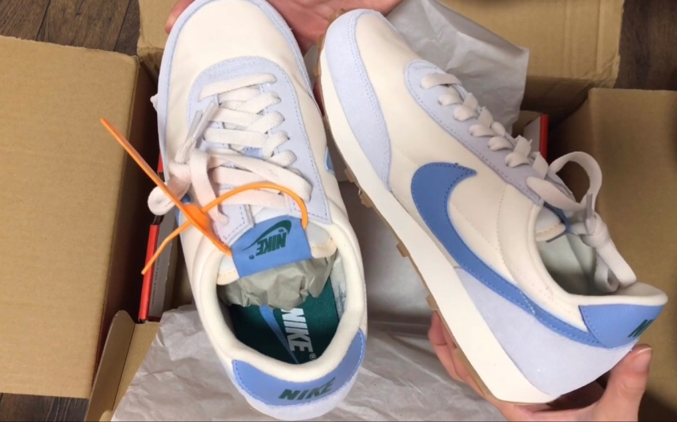nikedaybreak白蓝配色华夫鞋开箱