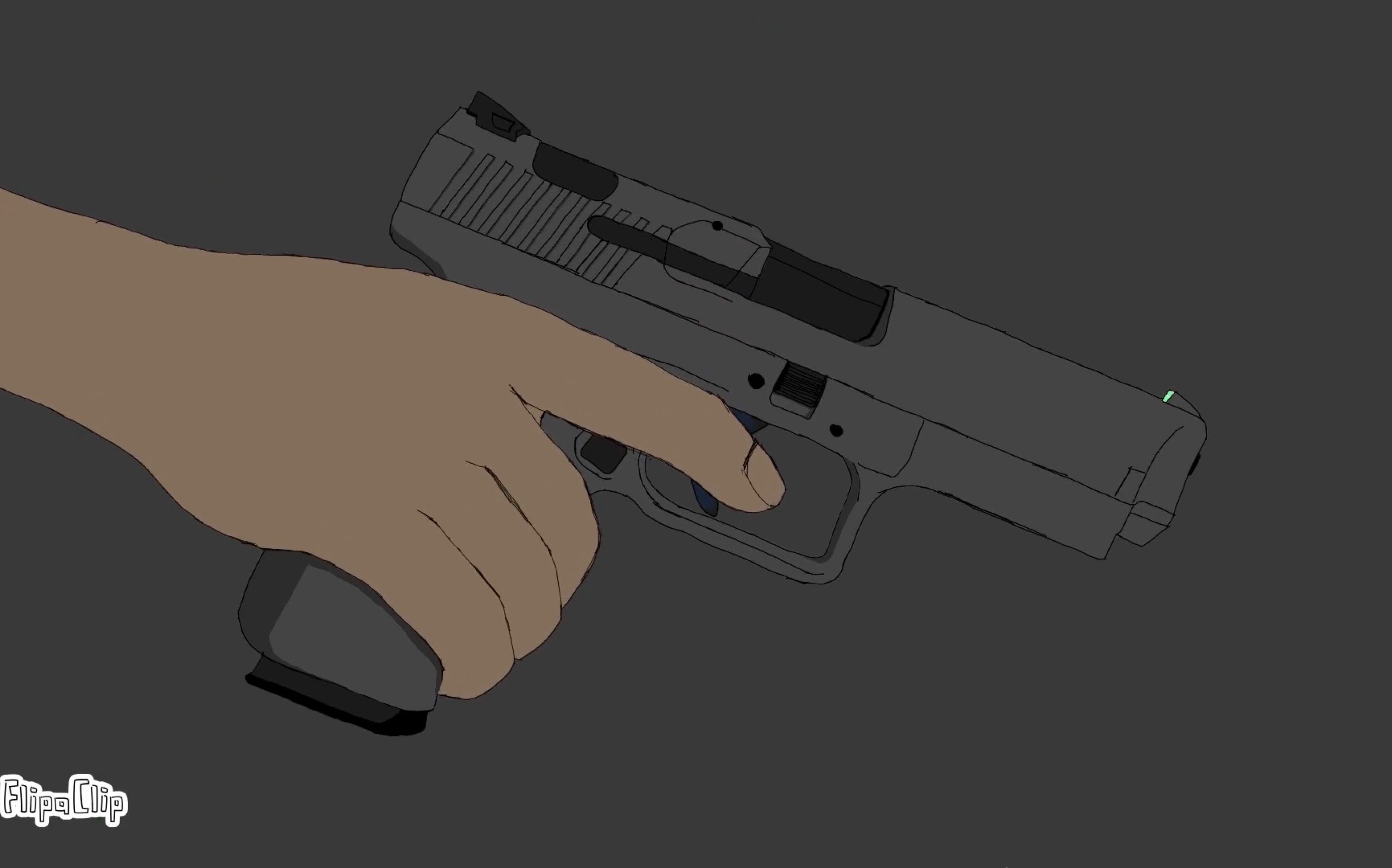 学了一个星期动画的up能画出怎样的枪械射击?(无声)