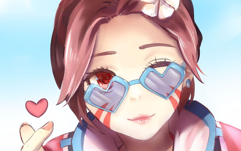 【水滴】【摸鱼】dva夏日运动会活动新皮肤绘制