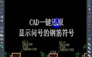 下载视频: CAD一键还原，显示成问号的钢筋符号