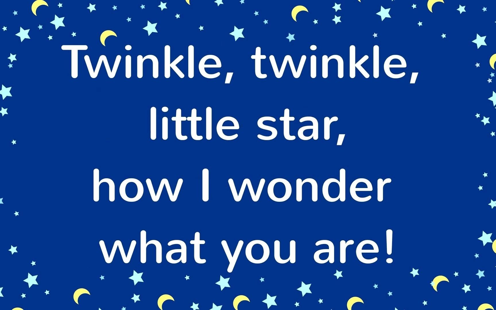 twinkletwinklelittlestar兒童英文歌曲含歌詞催眠曲