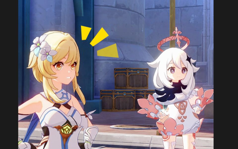 派蒙和爷这里的同步好可爱呀