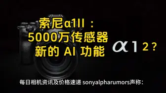 Video herunterladen: 索尼 A1II ：相同的 50MP 传感器，新的 AI功能