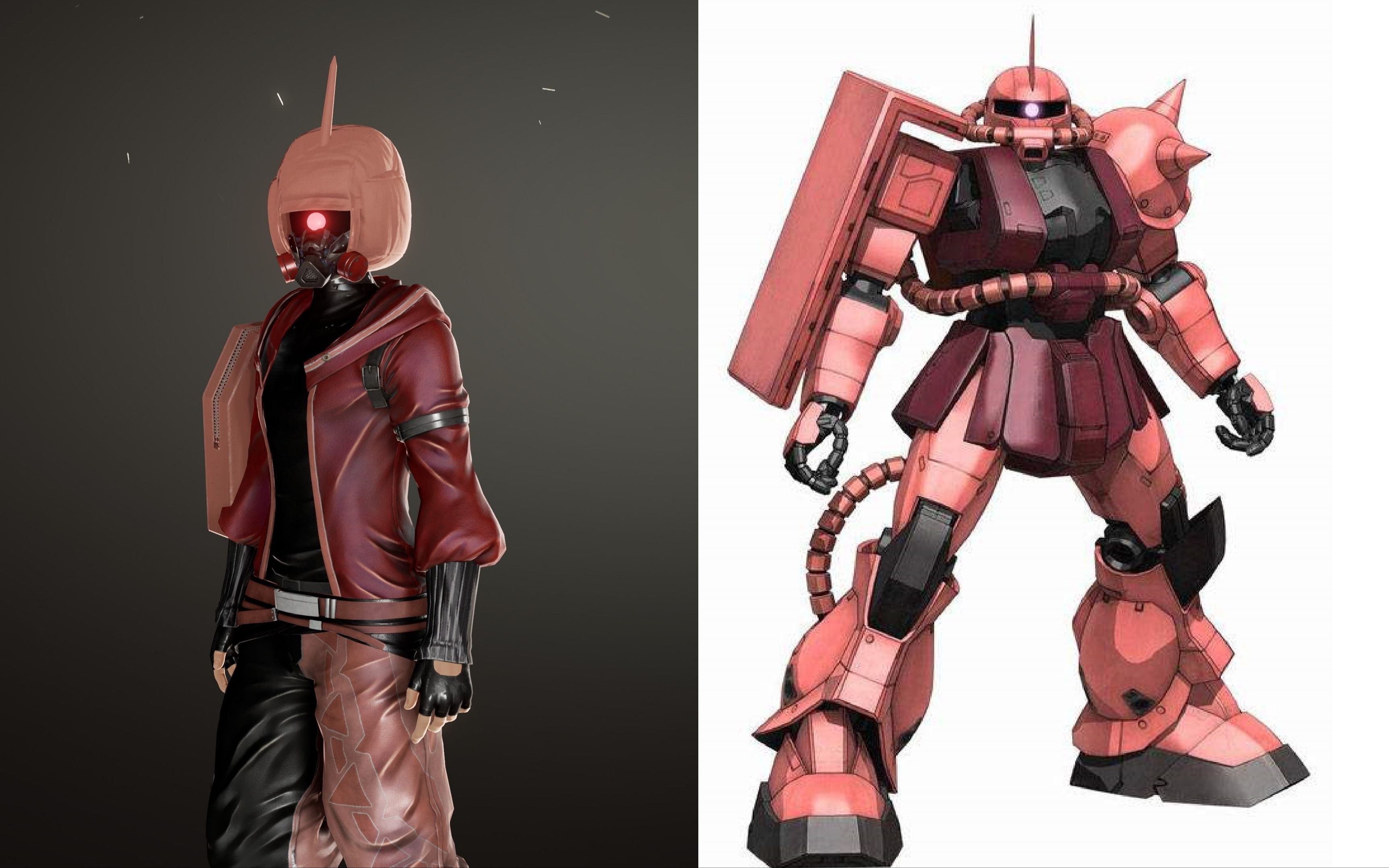 【噬血代码】cos捏人教程之夏亚扎古(赤色の彗星)(机动战士高达)_哔哩