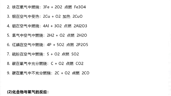 [图]初中全部化学方程式，建议收藏