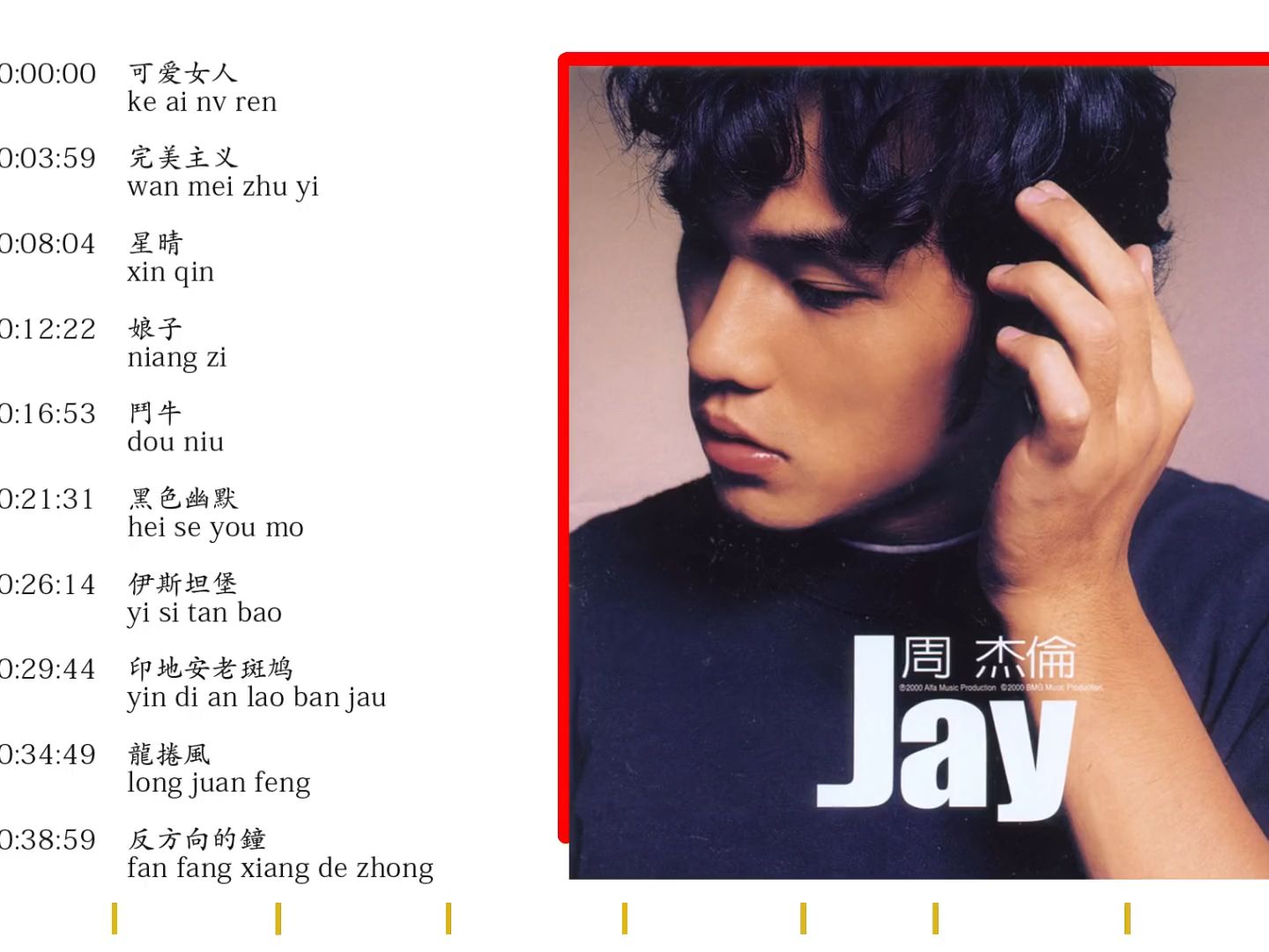 1. 周杰伦 杰伦 (2000专辑)