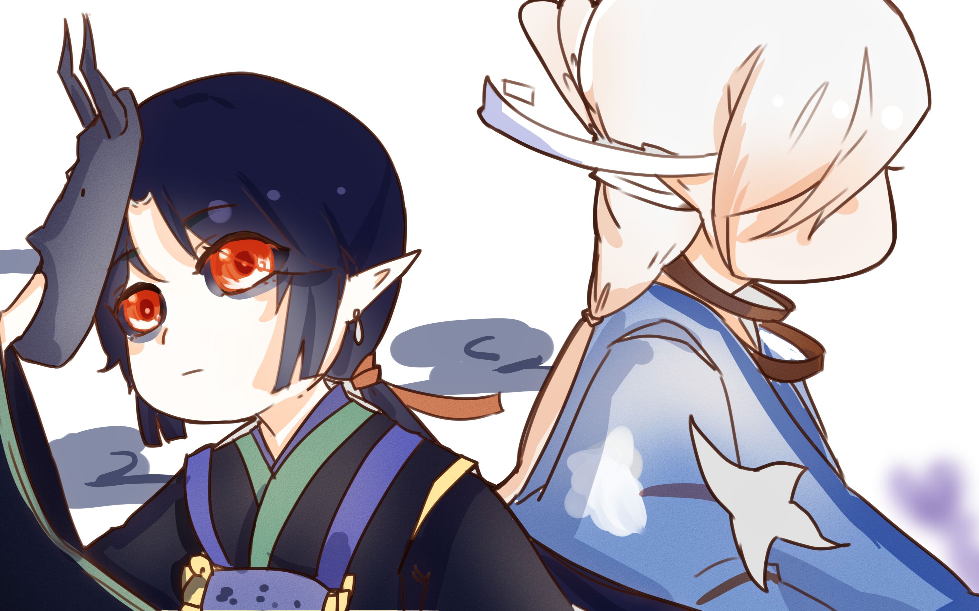 【绘画过程】【阴阳师连若】一直磕cp一直爽