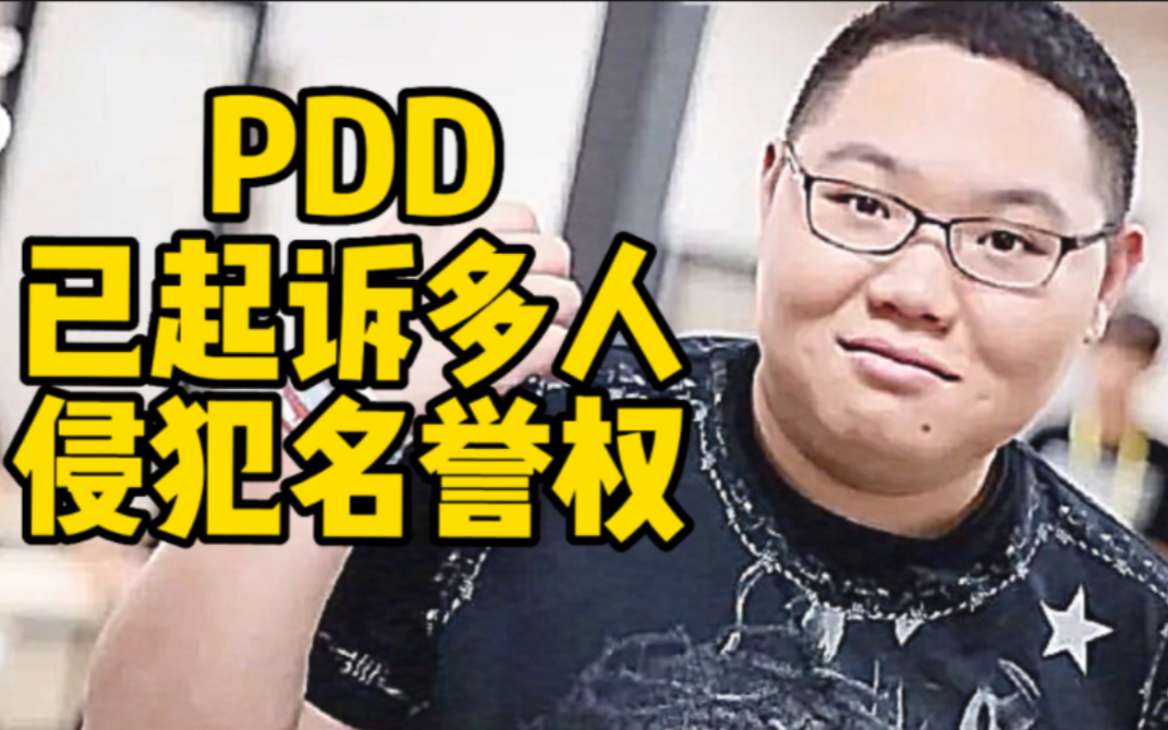 PDD已起诉多人侵犯名誉权哔哩哔哩bilibili