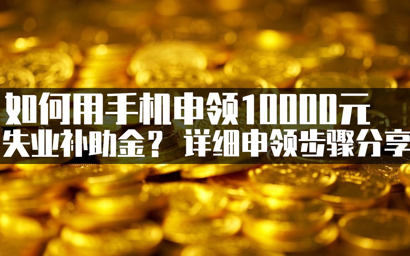 失业人员如何用手机申领10000元社保失业金?详细申领步骤分享哔哩哔哩bilibili