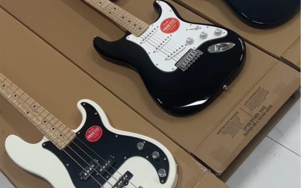 芬达贝斯affinity77电吉他92squier affinity系列黑色安排发货中