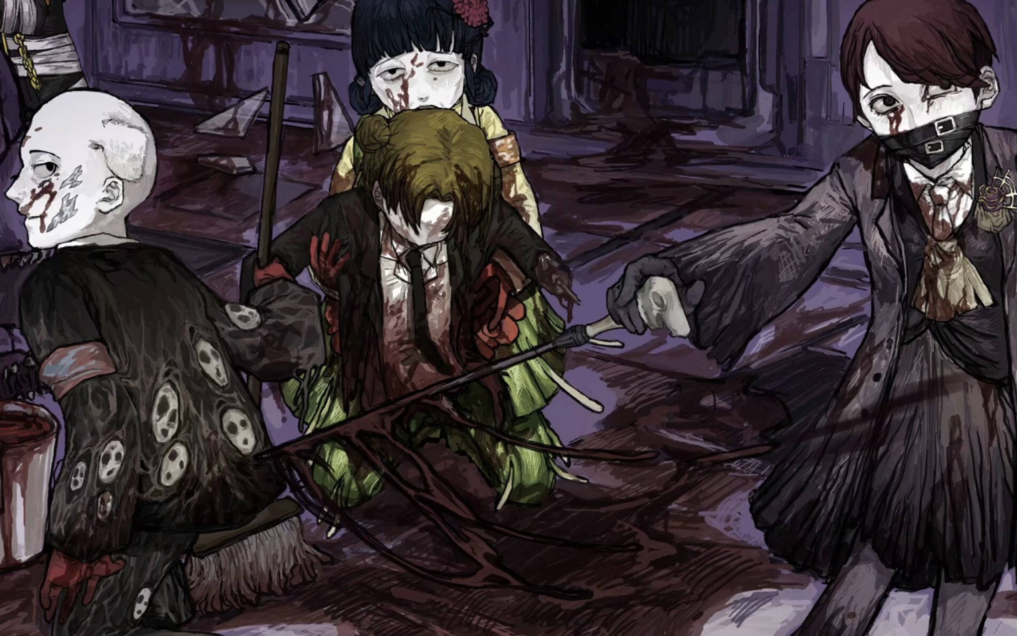 【脑叶公司】琥珀色的黄昏(绘画过程)