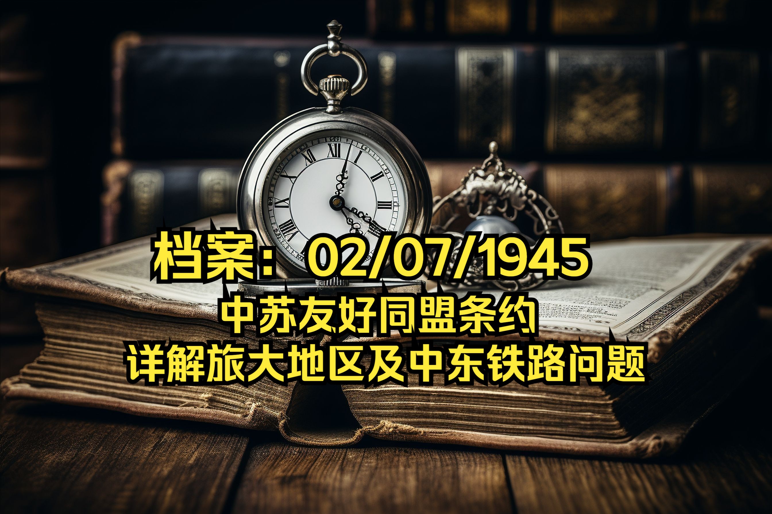 [图]档案：中苏友好同盟条约，详解大连港管理权 旅顺港租赁 中东铁路问题