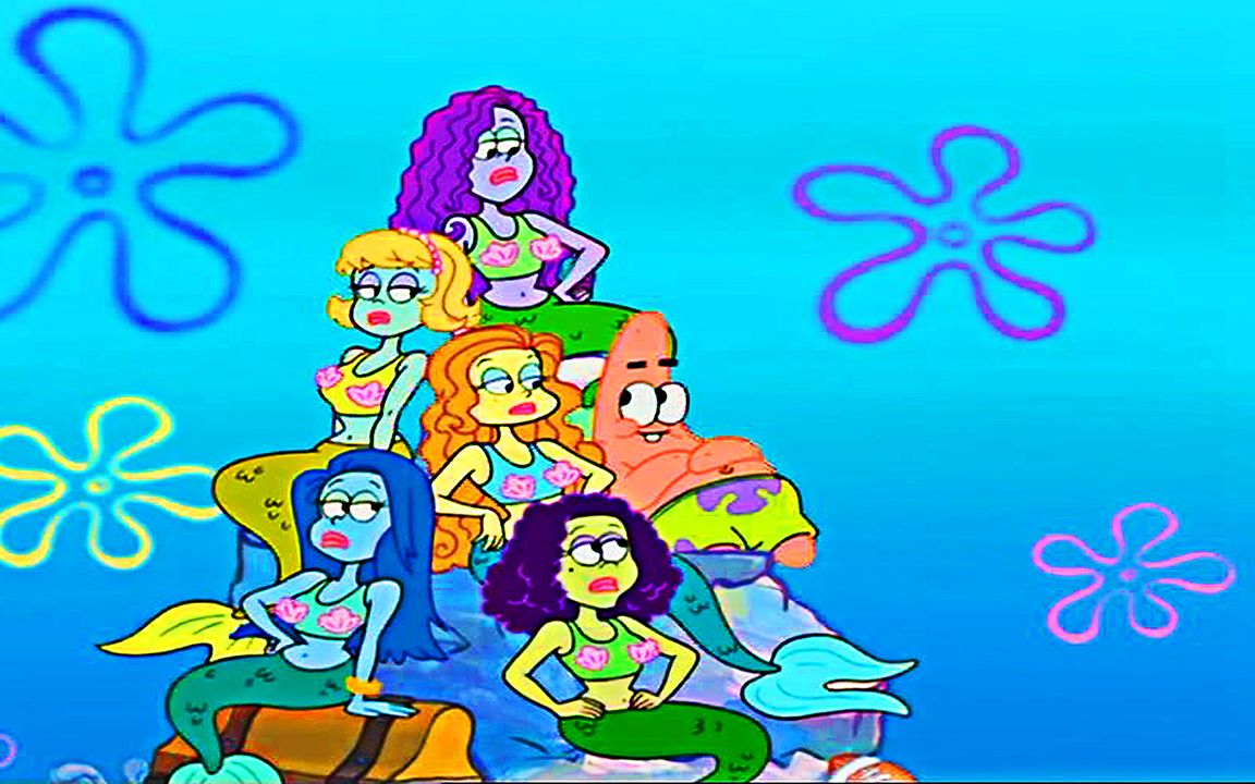 海绵宝宝:比奇堡神秘三角洲,传说中的美人鱼都来了_哔哩哔哩 (゜-゜)