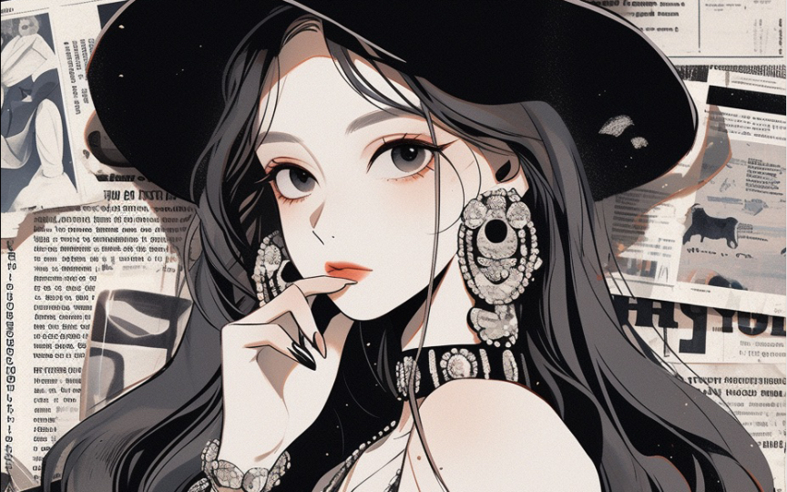 【复古港风手帐拼贴】时尚美人