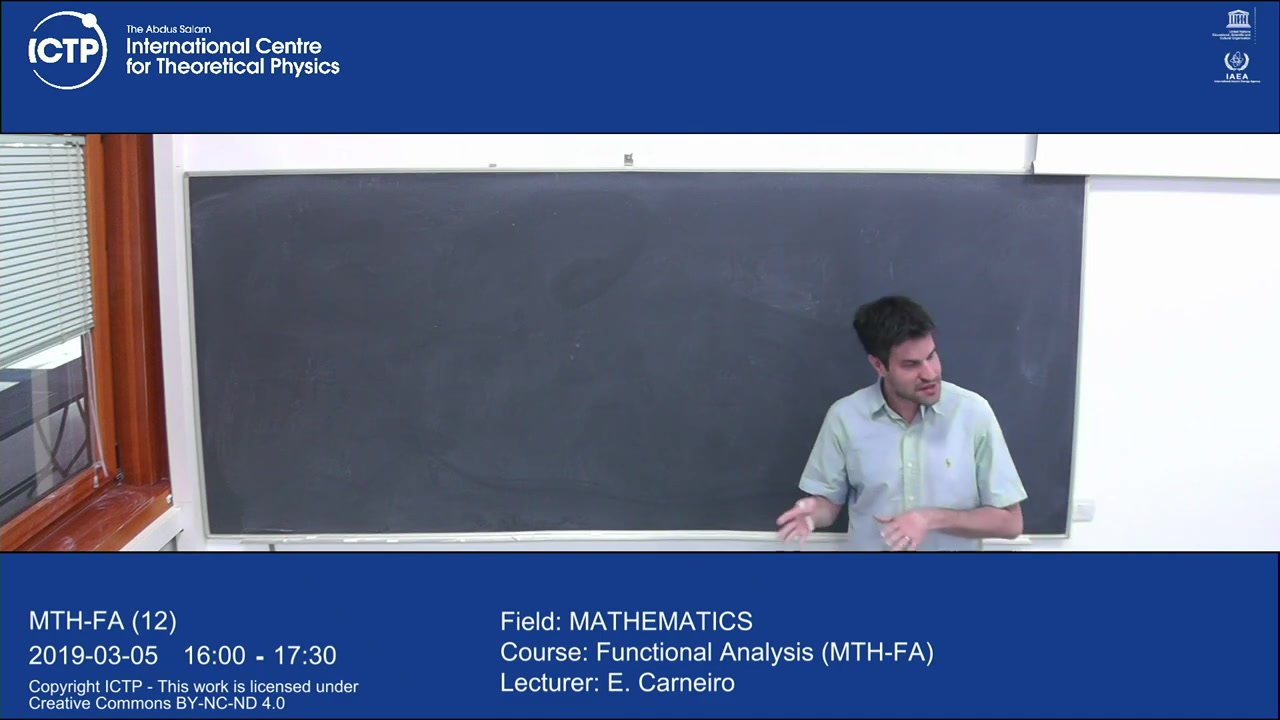 [图]ICTP 国际理论物理中心 Functional Analysis 泛函分析