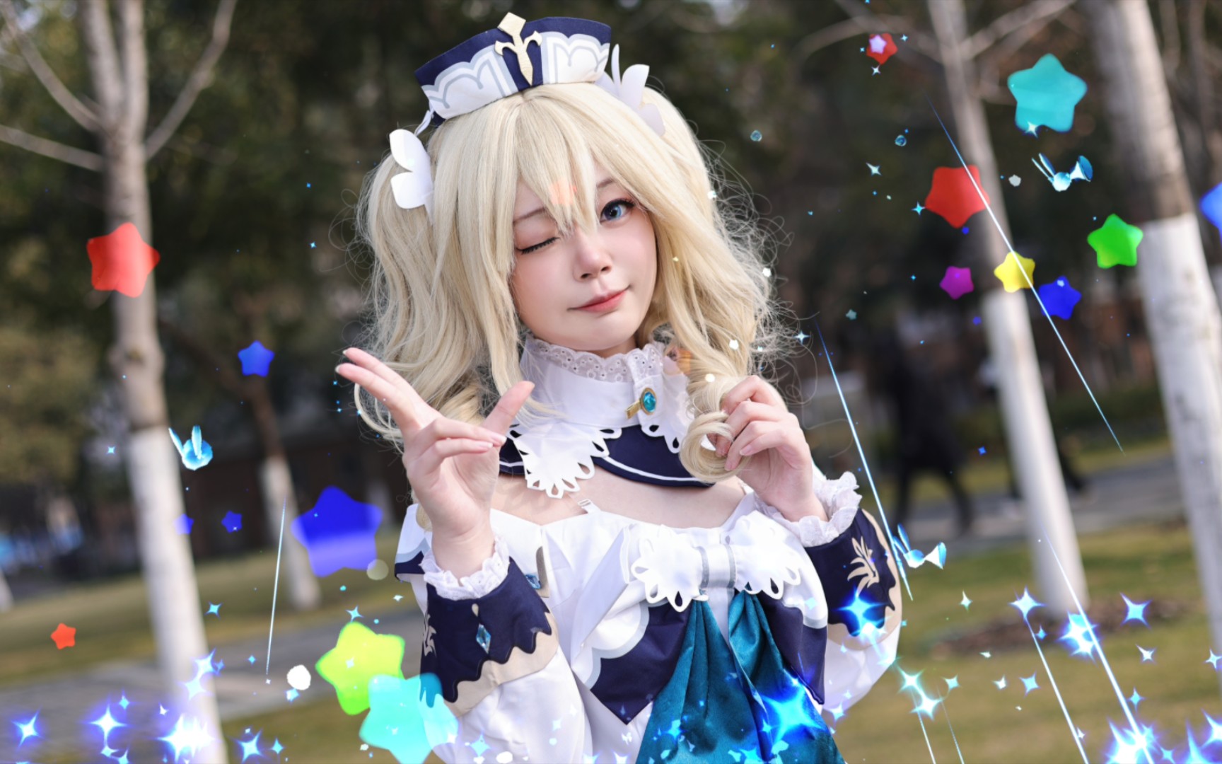 欸嘿,大家加油哦!【原神芭芭拉cosplay】