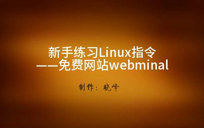 新手Linux指令练习——免费webminal网站哔哩哔哩bilibili