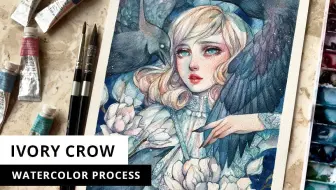 Kaiteki Art 水彩插画 和服女孩与花纹 哔哩哔哩 Bilibili