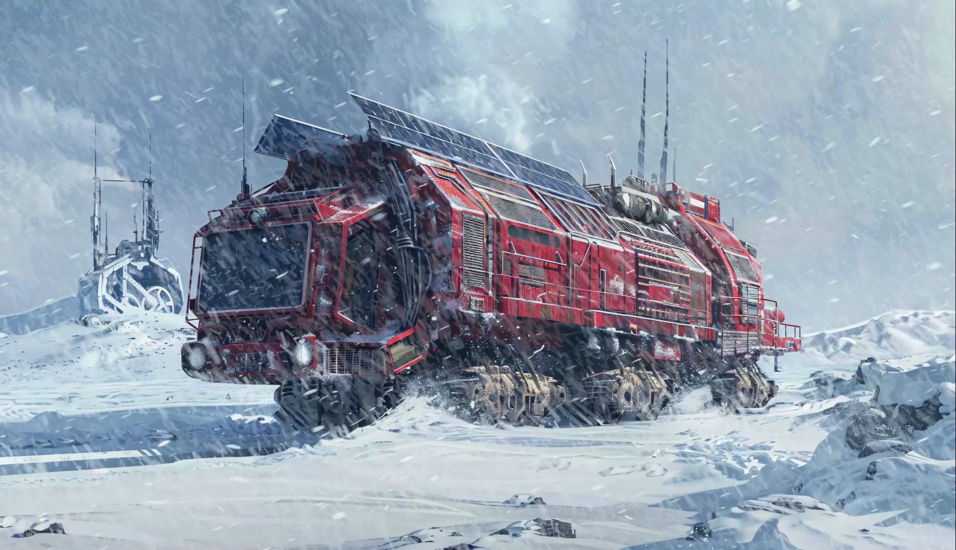 坚固的装甲车,很有安全感丨白噪音 下雪声 末世 求生 助眠 解压 末日