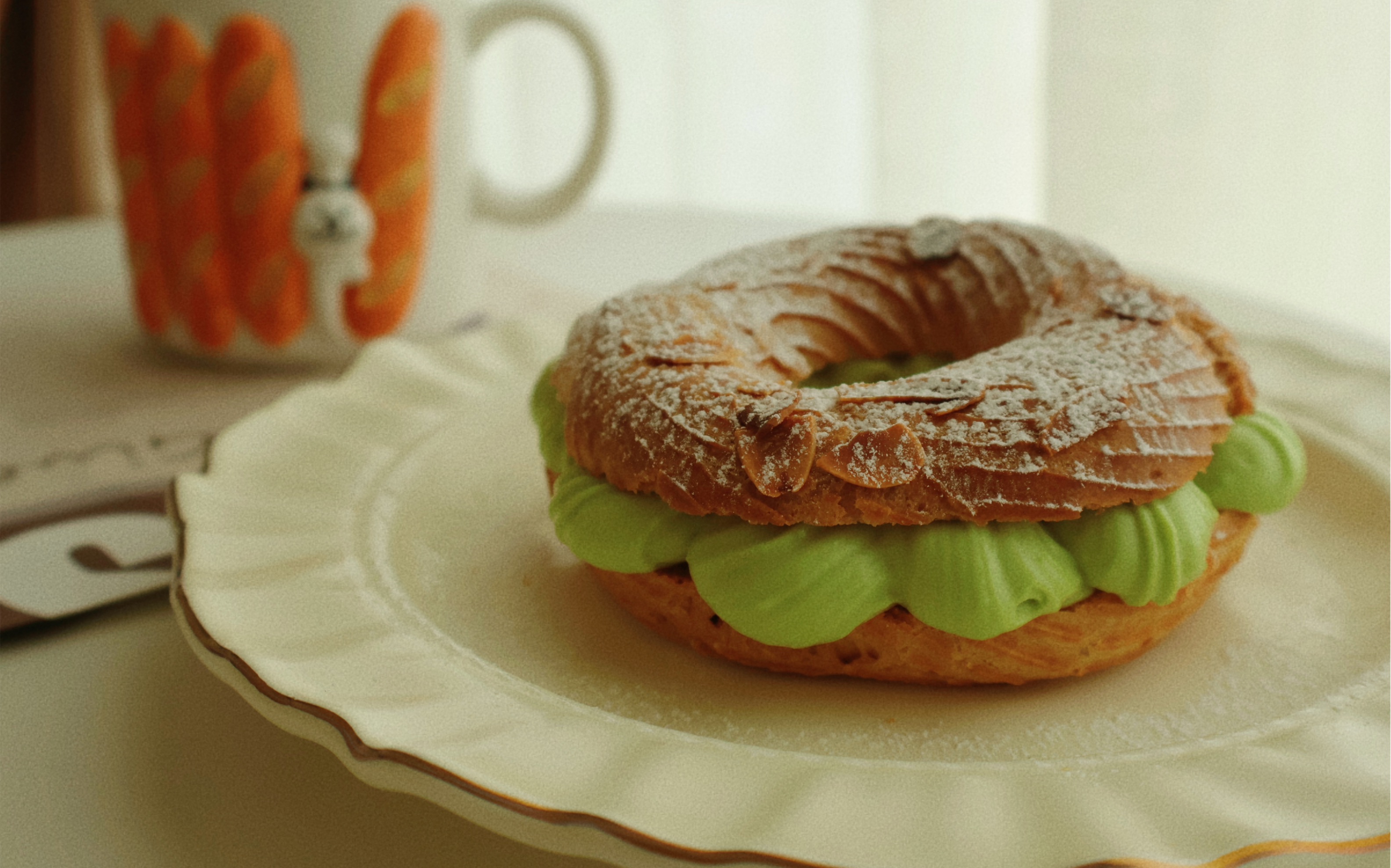 【法式经典甜品】车轮泡芙|开心果布雷斯特|经典开心果外交官奶油