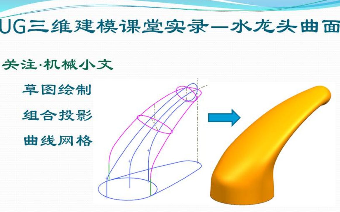 UG三维建模课堂实录—水龙头曲面设计哔哩哔哩bilibili