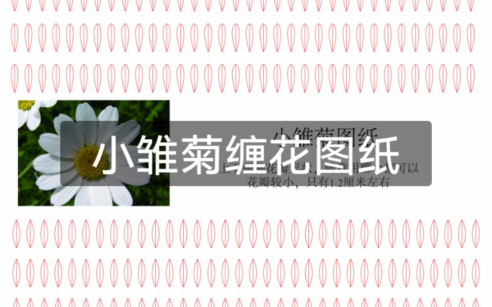 【缠花】小雏菊缠花图纸哔哩哔哩bilibili