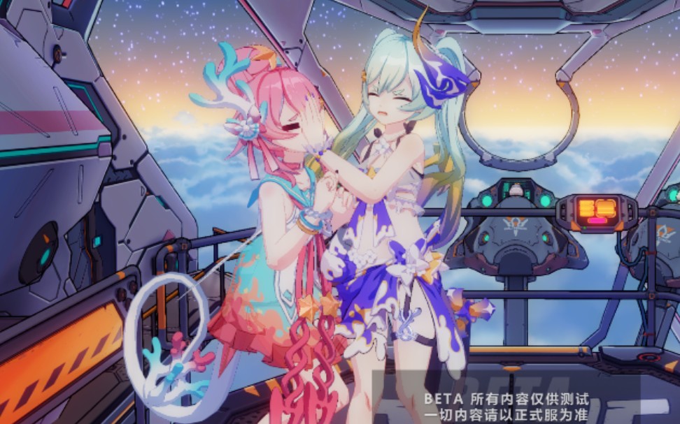 阿琳姐妹泳装互动