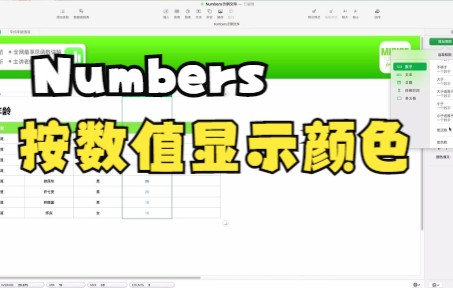 【Numbers技巧】今天教你在Numbers中按数值显示颜色哔哩哔哩bilibili