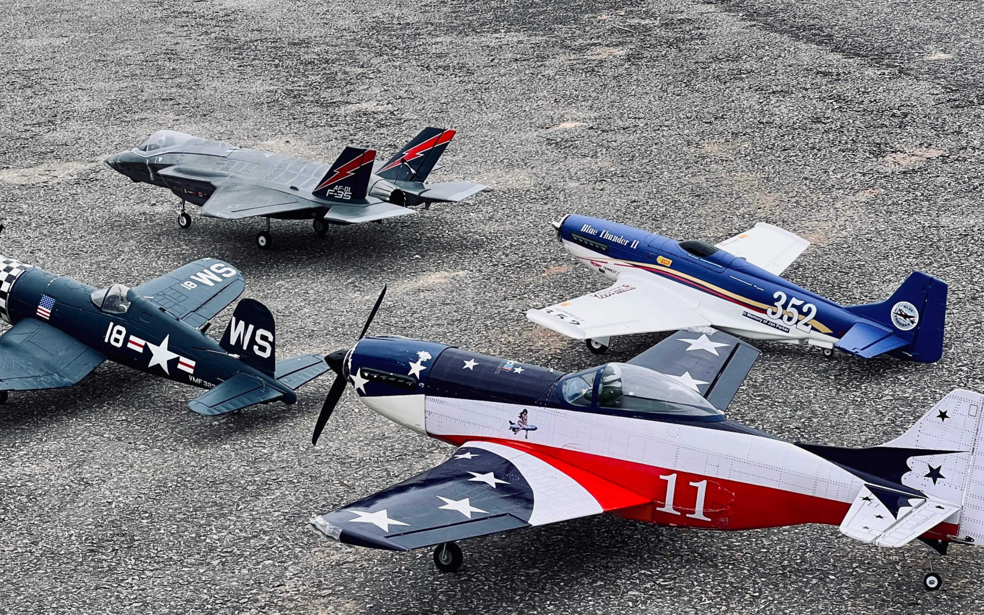 fms p51 racing 野马运动型极限拉烟