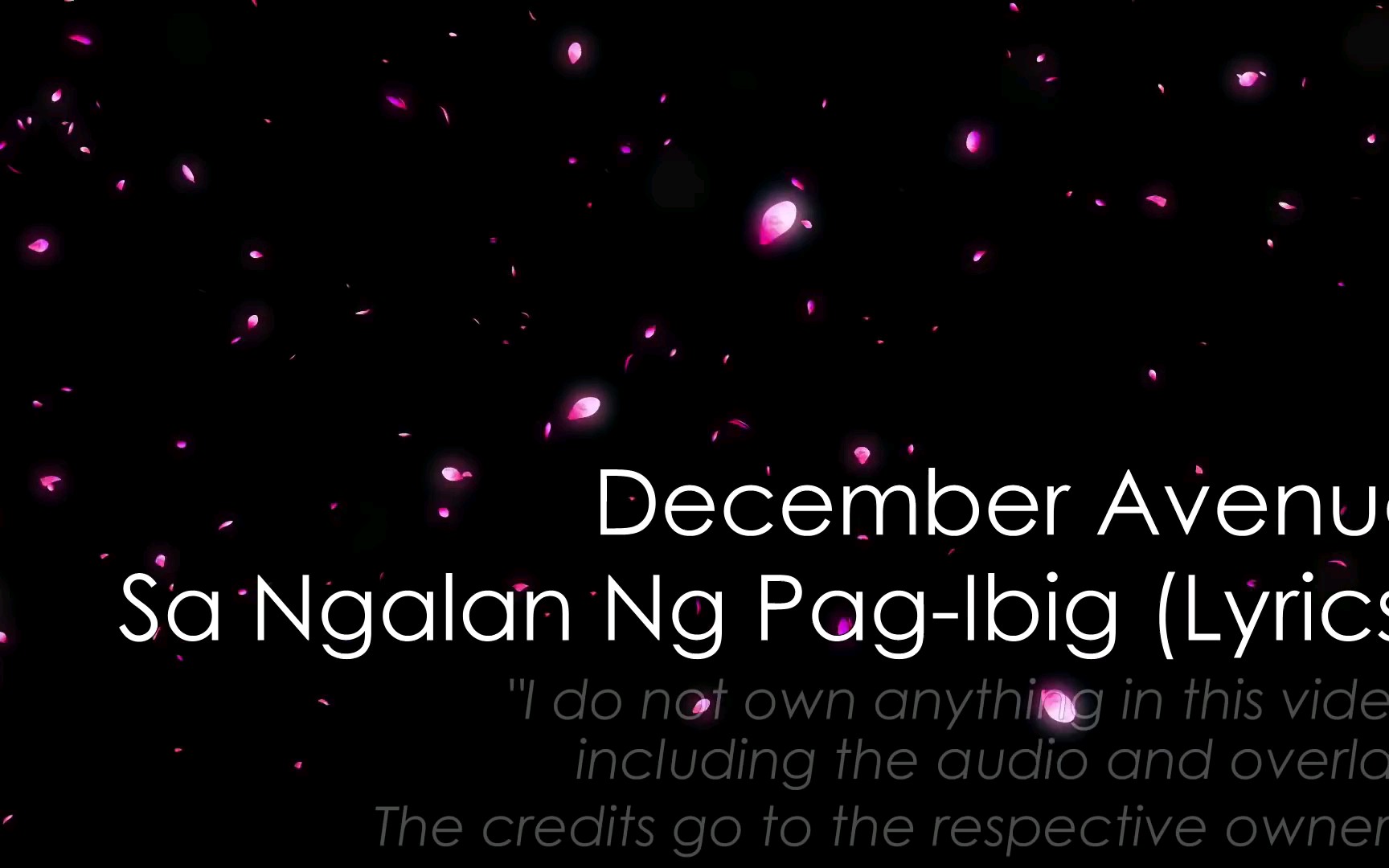 [图]【YOUtube】December Avenue - Sa Ngalan Ng Pag-ibig ( Lyric Video )