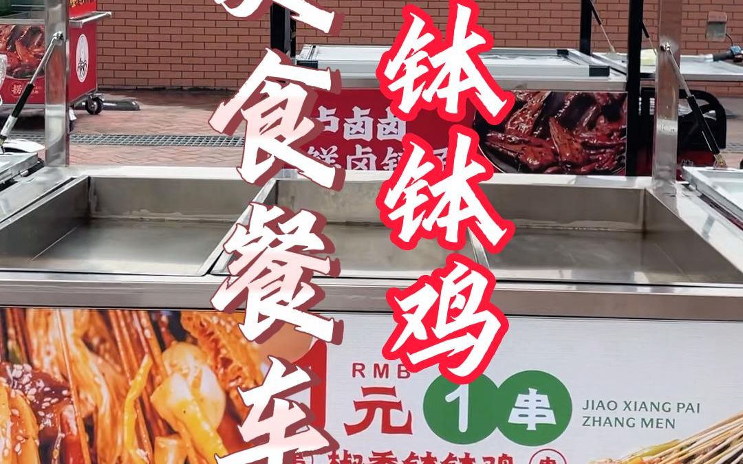 街头爆火的串串钵钵鸡餐车,一元一串好味道!