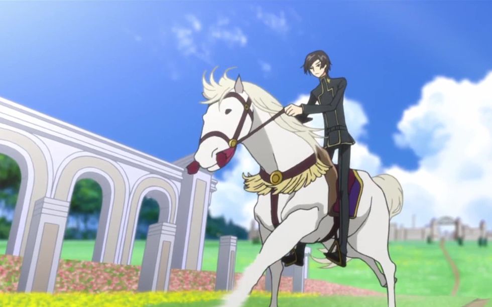 【amv】code geass反叛的鲁鲁修-鲁殿骑白马