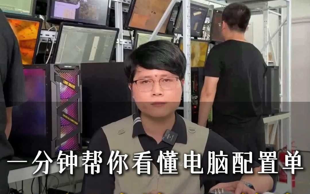 一分钟帮你看懂电脑配置单,以后买电脑不再被坑哔哩哔哩bilibili