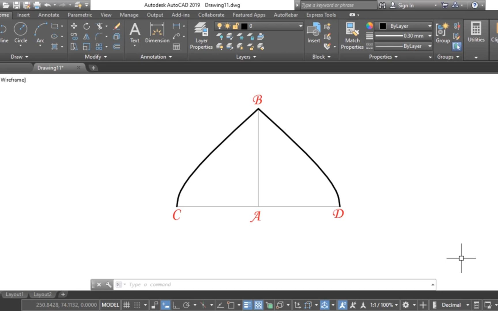 Autocad—建筑元素—双曲拱2哔哩哔哩bilibili