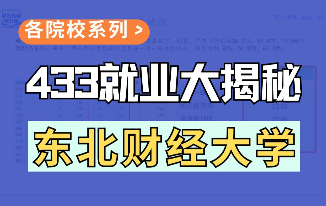 【税务专硕就业情况大揭秘】东北财经大学一所实力强劲的“伪211”院校!哔哩哔哩bilibili