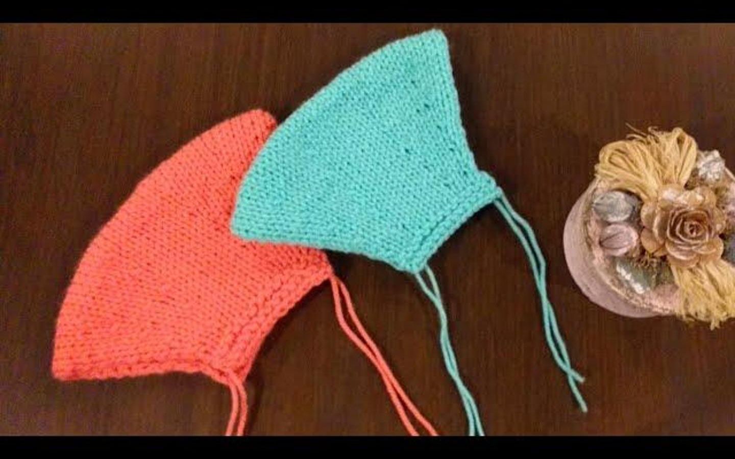 针织口罩教程制作保暖口罩附带书面说明