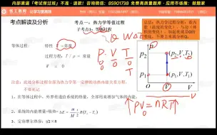 下载视频: 物理微课第七讲-热力学等容等压等温过程分析