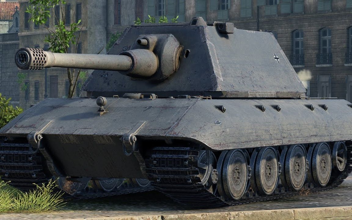 【洪兴二佬】wotb 德国铁面游侠e100 preview 【实战分析】_哔哩哔哩