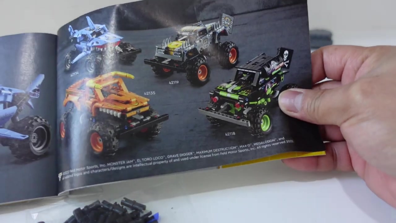 乐高机械组 42134 monster jam megalodon speed build and review