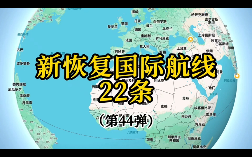 新恢复国际航线22条(第44弹) 终于有中美航线了哔哩哔哩bilibili