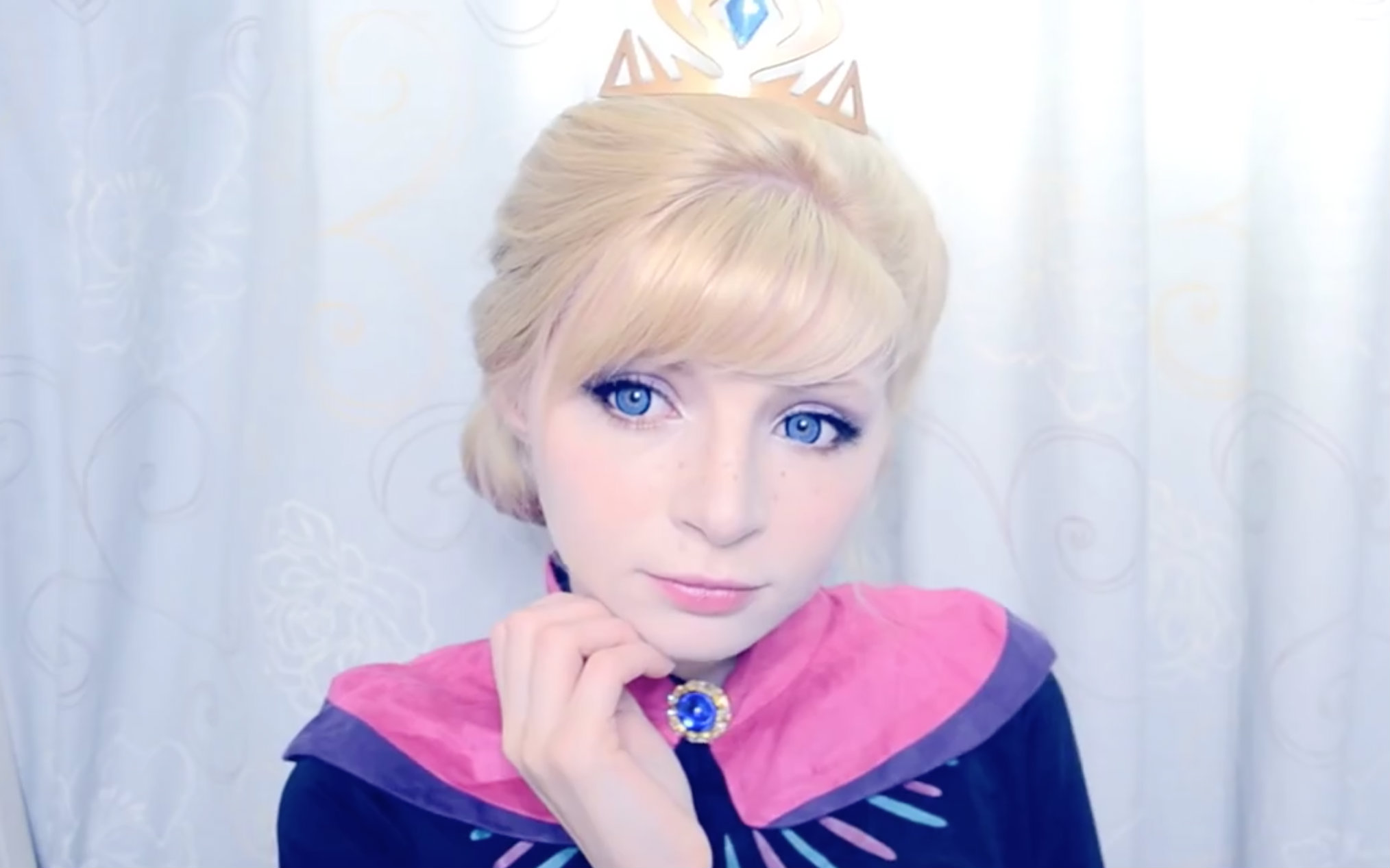 【peachmilky】〔冰雪奇缘|艾莎 elsa〕cos化妆教程!
