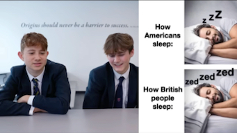 [图]British accent/British culture/meme/英国人怎么看待英国口音/英语听力/英国口音/搬运/美国口音