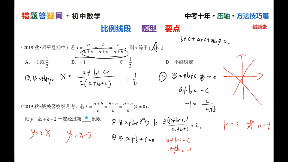 初中数学100招 中考数学 相似比例线段通比公式易错题解题方法技巧0 哔哩哔哩 つロ干杯 Bilibili