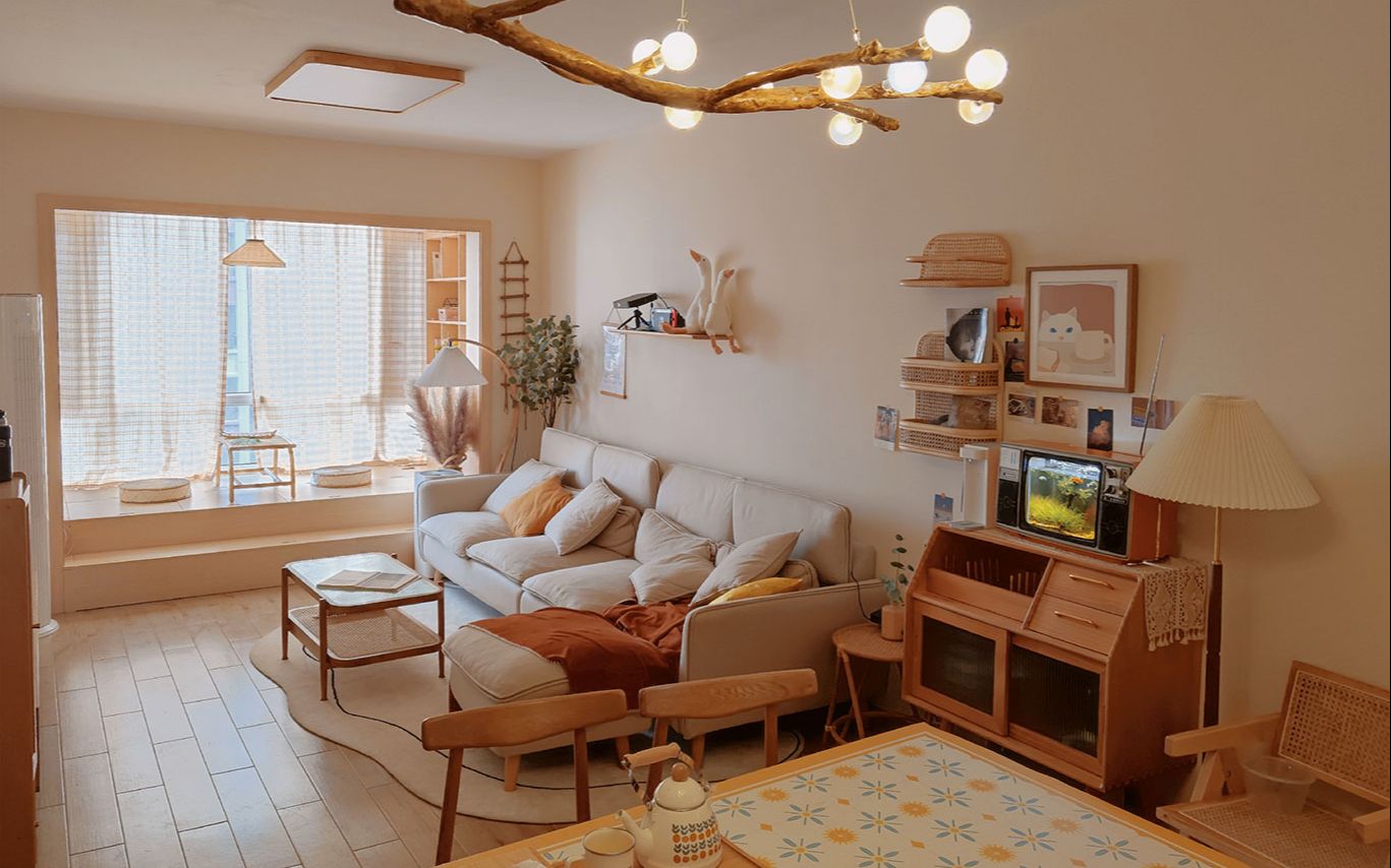 70平小户型自装日系原木风装修记录分享从毛坯到入住的过程