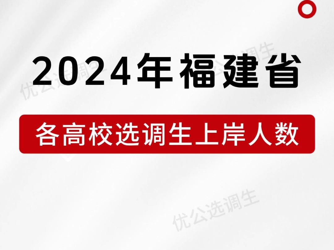 2024年福建选调上岸人数!【优公教育】哔哩哔哩bilibili