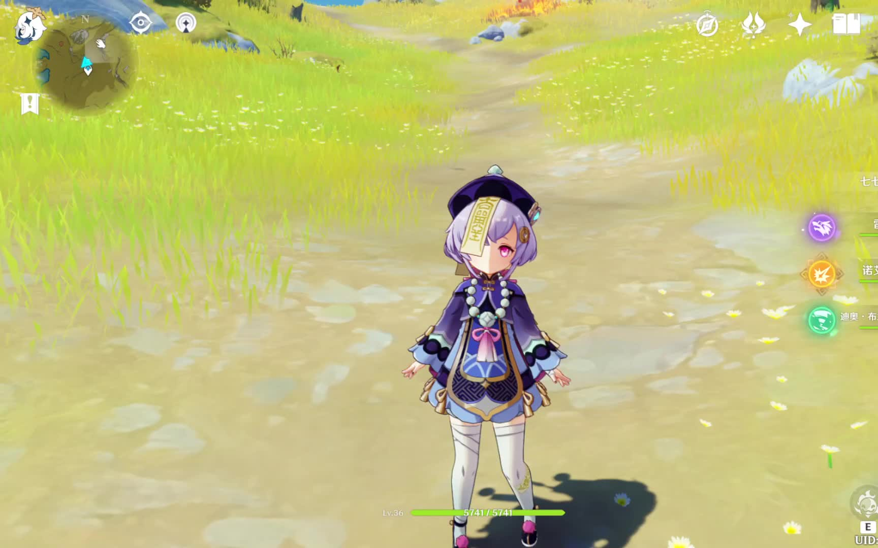 原神五星人物超级可爱的僵尸萝莉七七人物技能演示