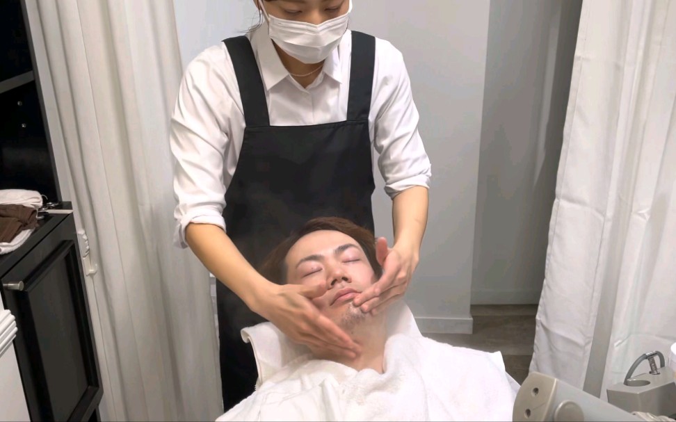 享受日本修面刮脸服务无人声助眠解压