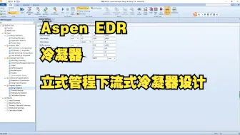 Aspen EDR学习4.2-冷凝器-立式管程下流式冷凝器设计